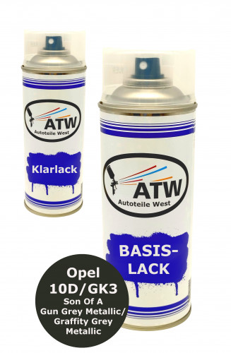 Autolack für Opel 10D/GK3 Son Of A Gun Grey Metallic / Graffity Grey Metallic +400ml Klarlack Set